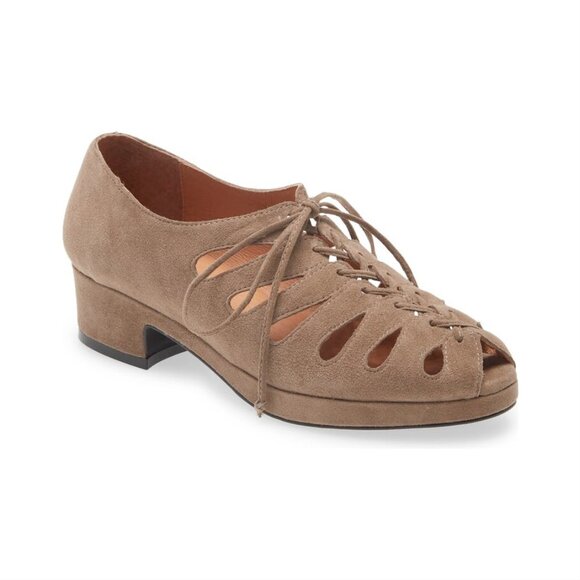 Jeffrey Campbell Spirits Flat - Taupe Suede - New in Box - Womens 8.5 - Picture 1 of 6